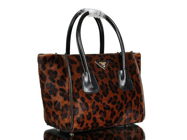 2014 Prada Horsehair & Calf Leather Tote Bag for sale BN2625 brown